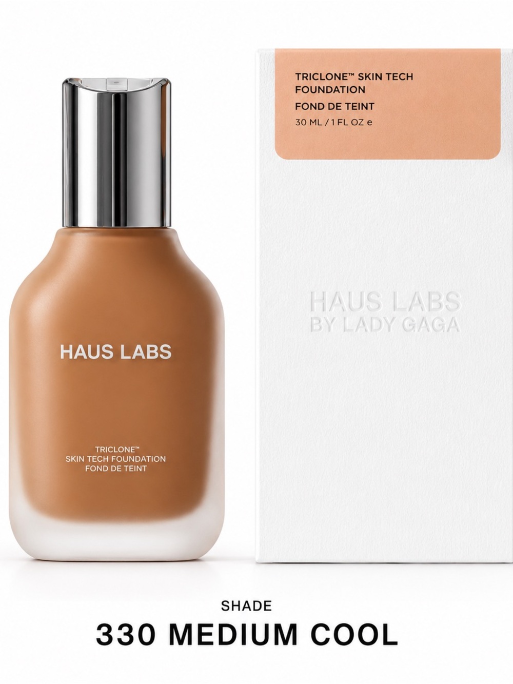 HAUS LABS BY LADY GAGA Triclone Skin Tech Foundation 330 Medium Cool New